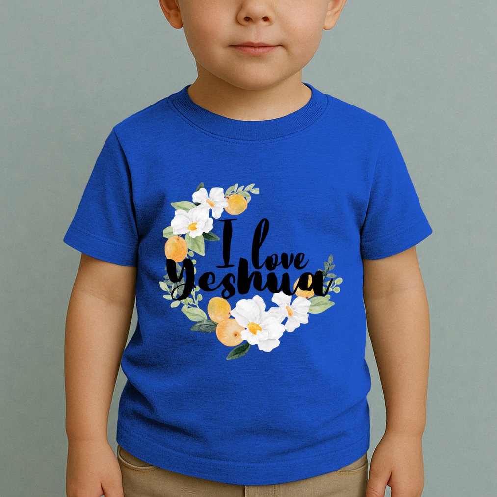 Yeshua I Love Yeshua Hebrew Roots Jesus Christian Messianic Funny Gift Toddler T-Shirt
