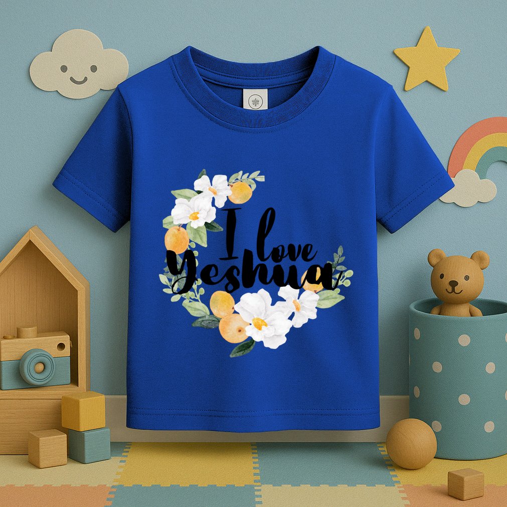 Yeshua I Love Yeshua Hebrew Roots Jesus Christian Messianic Funny Gift Toddler T-Shirt