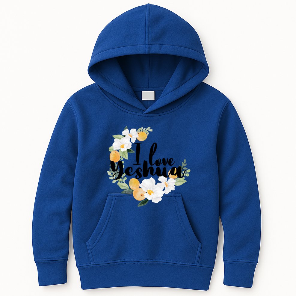 Yeshua I Love Yeshua Hebrew Roots Jesus Christian Messianic Funny Gift Kids Hoodie