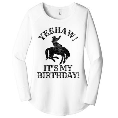 Yeehaw Its My Birthday Cowboy Western Rodeo Party Women's Perfect Tri Tunic Long Sleeve Shirt