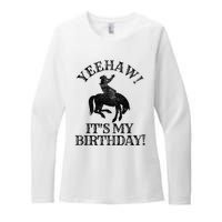 Yeehaw Its My Birthday Cowboy Western Rodeo Party Womens CVC Long Sleeve Shirt