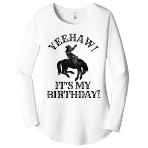 Yeehaw Its My Birthday Cowboy Western Rodeo Party Women's Perfect Tri Tunic Long Sleeve Shirt