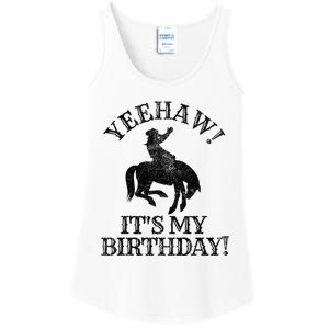 Yeehaw Its My Birthday Cowboy Western Rodeo Party Ladies Essential Tank