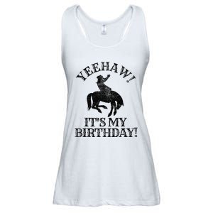 Yeehaw Its My Birthday Cowboy Western Rodeo Party Ladies Essential Flowy Tank