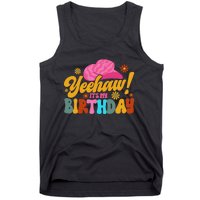 Yeehaw! It's My Birthday Horse Bronc Riding Rodeo Cow Tank Top