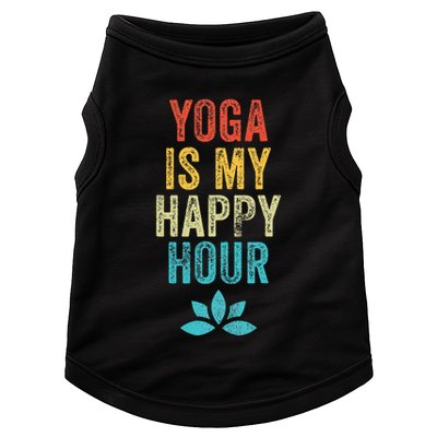Yoga Is My Happy Hour Meme Vintage Funny Yoga Saying Doggie Tank