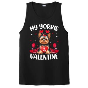 Yorkie Is My Valentine Love Heart Yorkie Dog Valentines Day Cute Gift PosiCharge Competitor Tank