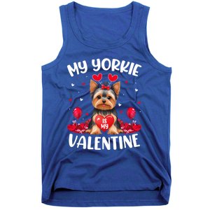 Yorkie Is My Valentine Love Heart Yorkie Dog Valentines Day Cute Gift Tank Top