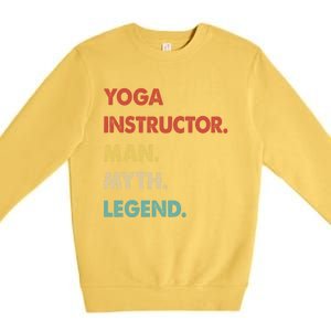 Yoga Instructor Myth Legend Gift Premium Crewneck Sweatshirt