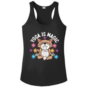 Yoga Is Magic Cat Design For Yoga Practitioners Funny Gift Ladies PosiCharge Competitor Racerback Tank