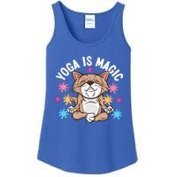 Yoga Is Magic Cat Design For Yoga Practitioners Funny Gift Ladies Essential Tank