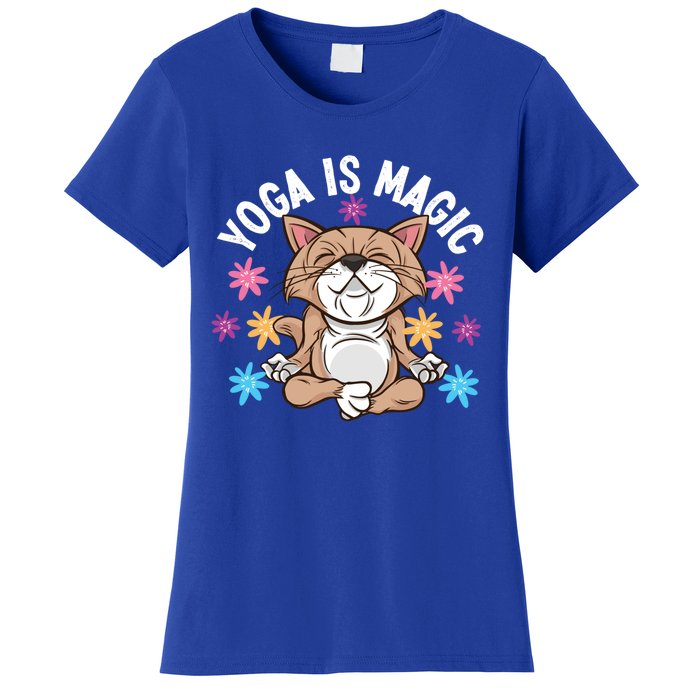 Yoga Is Magic Cat Design For Yoga Practitioners Funny Gift Women's T-Shirt