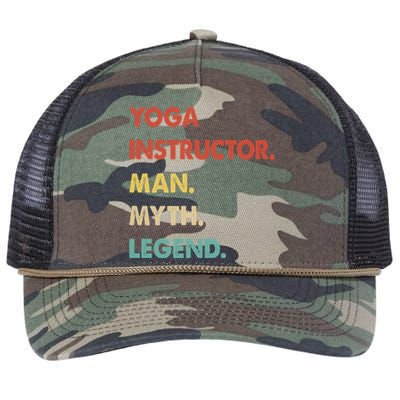 Yoga Instructor Myth Legend Gift Retro Rope Trucker Hat Cap