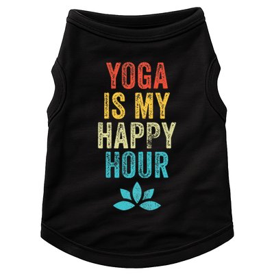 Yoga Is My Happy Hour Meme Vintage Funny Yoga Saying Doggie Tank