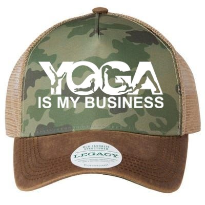 Yoga Is My Business Yoga Instructor Yoga Teacher Funny Gift Legacy Tie Dye Trucker Hat