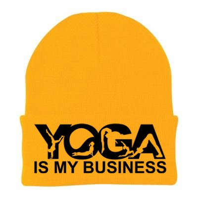 Yoga Is My Business Yoga Instructor Yoga Teacher Funny Gift Knit Cap Winter Beanie