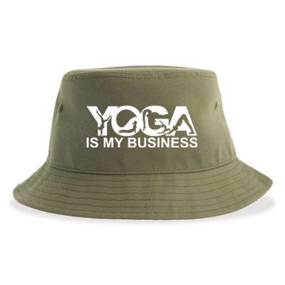 Yoga Is My Business Yoga Instructor Yoga Teacher Funny Gift Sustainable Bucket Hat