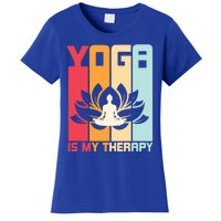 Yoga Is My Therapy Retro Vintage Yoga Zen Meditation Namaste Gift Women's T-Shirt