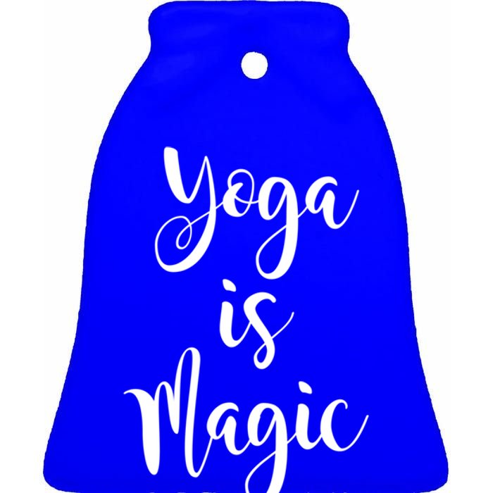 Yoga Is Magic Gift Ceramic Bell Ornament