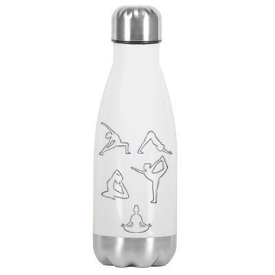 Yoga Instructor Meditation Yoga Poses Gift Stainless Steel Insulated Water Bottle