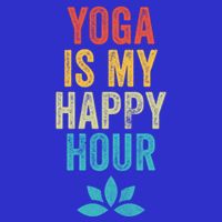Yoga Is My Happy Hour Meme Vintage Funny Yoga Saying Gift Womens T-Shirt