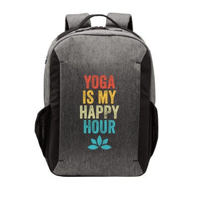 Yoga Is My Happy Hour Meme Vintage Funny Yoga Saying Gift Vector Backpack