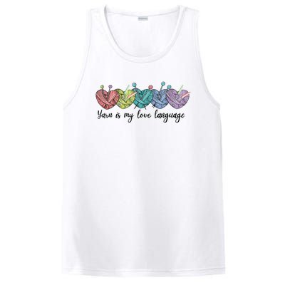 Yarn Is My Love Language Funny Knitting Mothers Day PosiCharge Competitor Tank