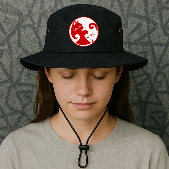 Yin Yang Cat Bucket Hat