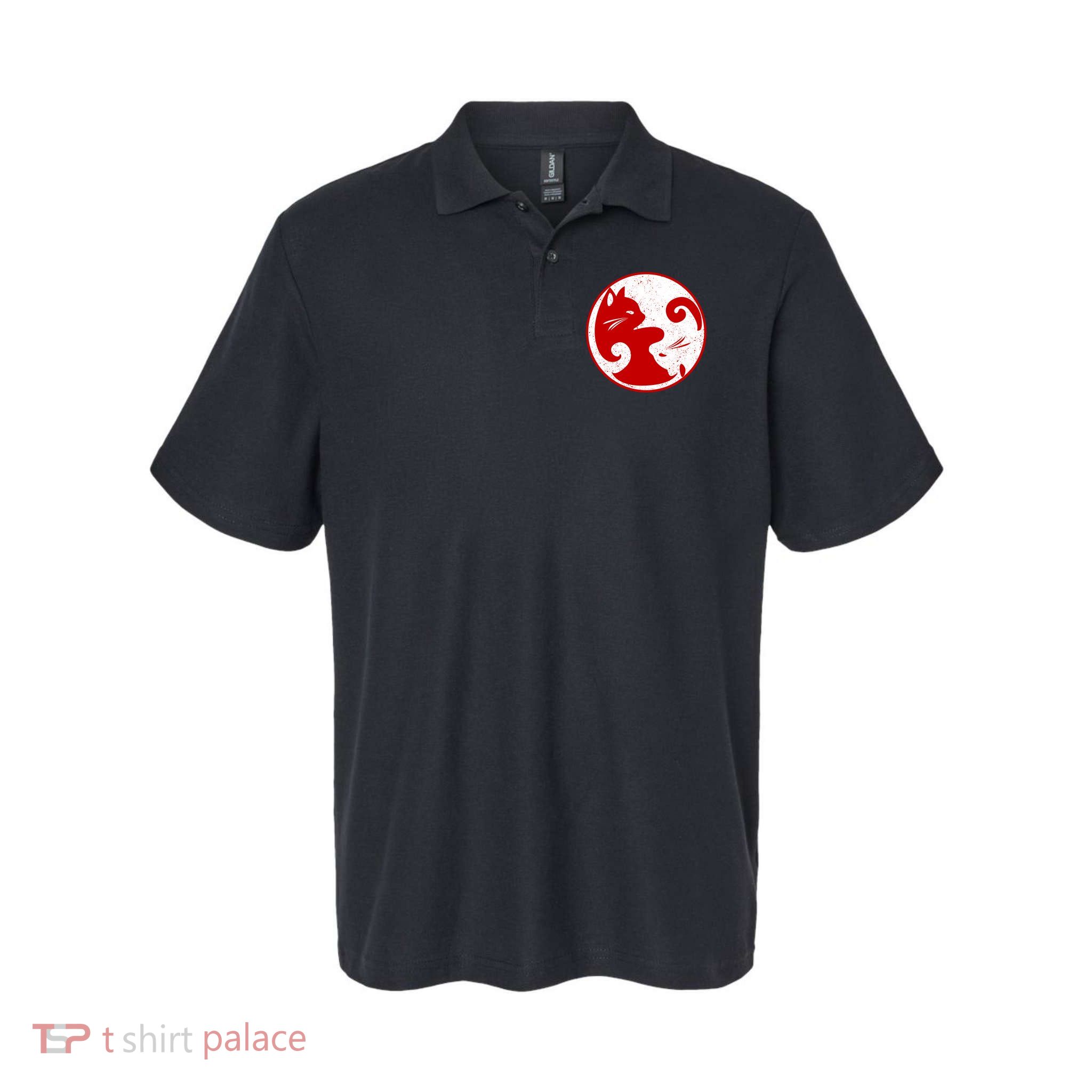Yin Yang Cat Polo