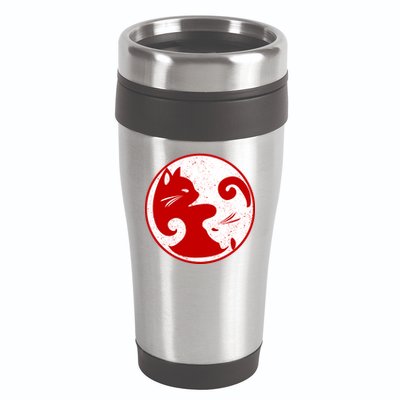 Yin Yang Cat 16oz Travel Tumbler