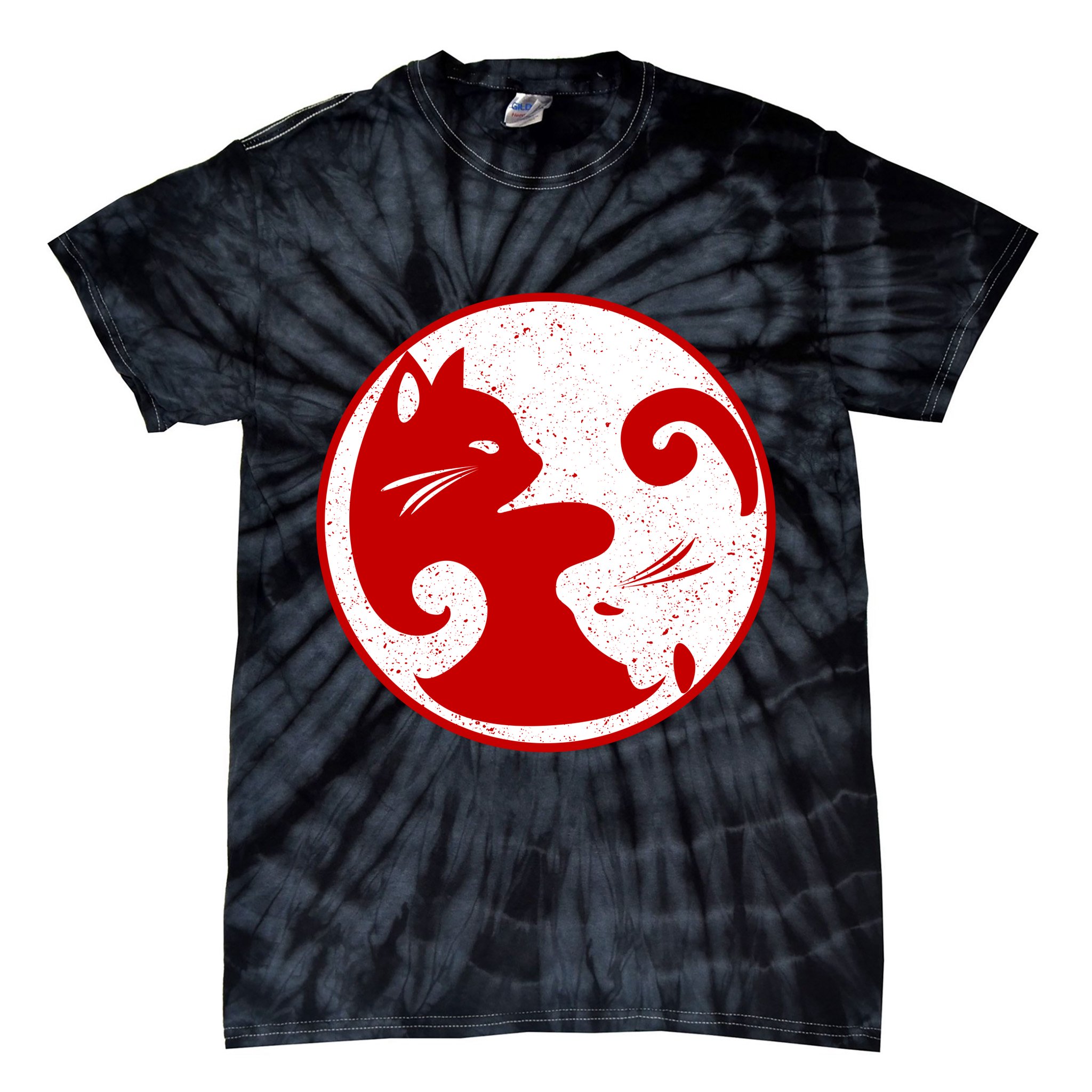 Yin Yang Cat Tie-Dye T-Shirt