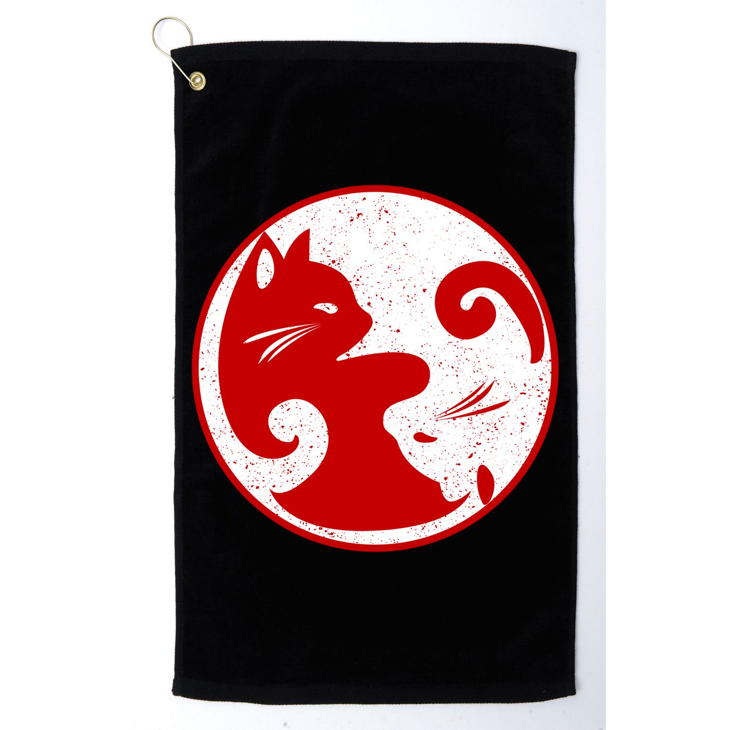 Yin Yang Cat Golf Towel