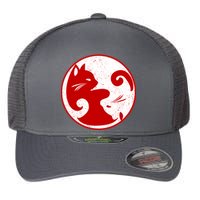 Yin Yang Cat Flexfit Unipanel Trucker Cap