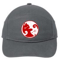 Yin Yang Cat 7-Panel Snapback Hat