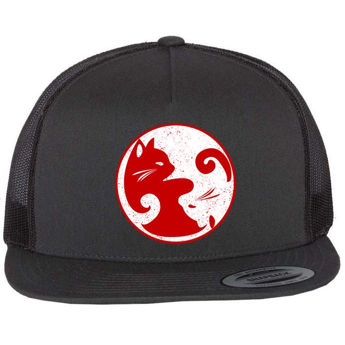 Yin Yang Cat Flatbill Hat