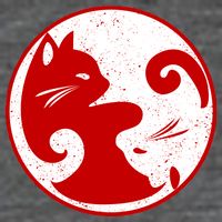 Yin Yang Cat Flatbill Hat