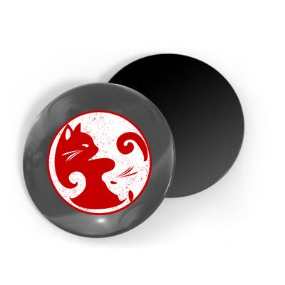 Yin Yang Cat Magnet