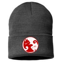 Yin Yang Cat Sustainable Knit Beanie
