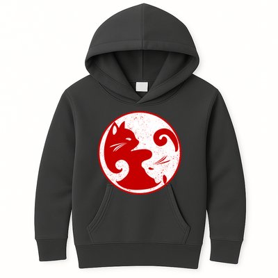 Yin Yang Cat Kids Hoodie