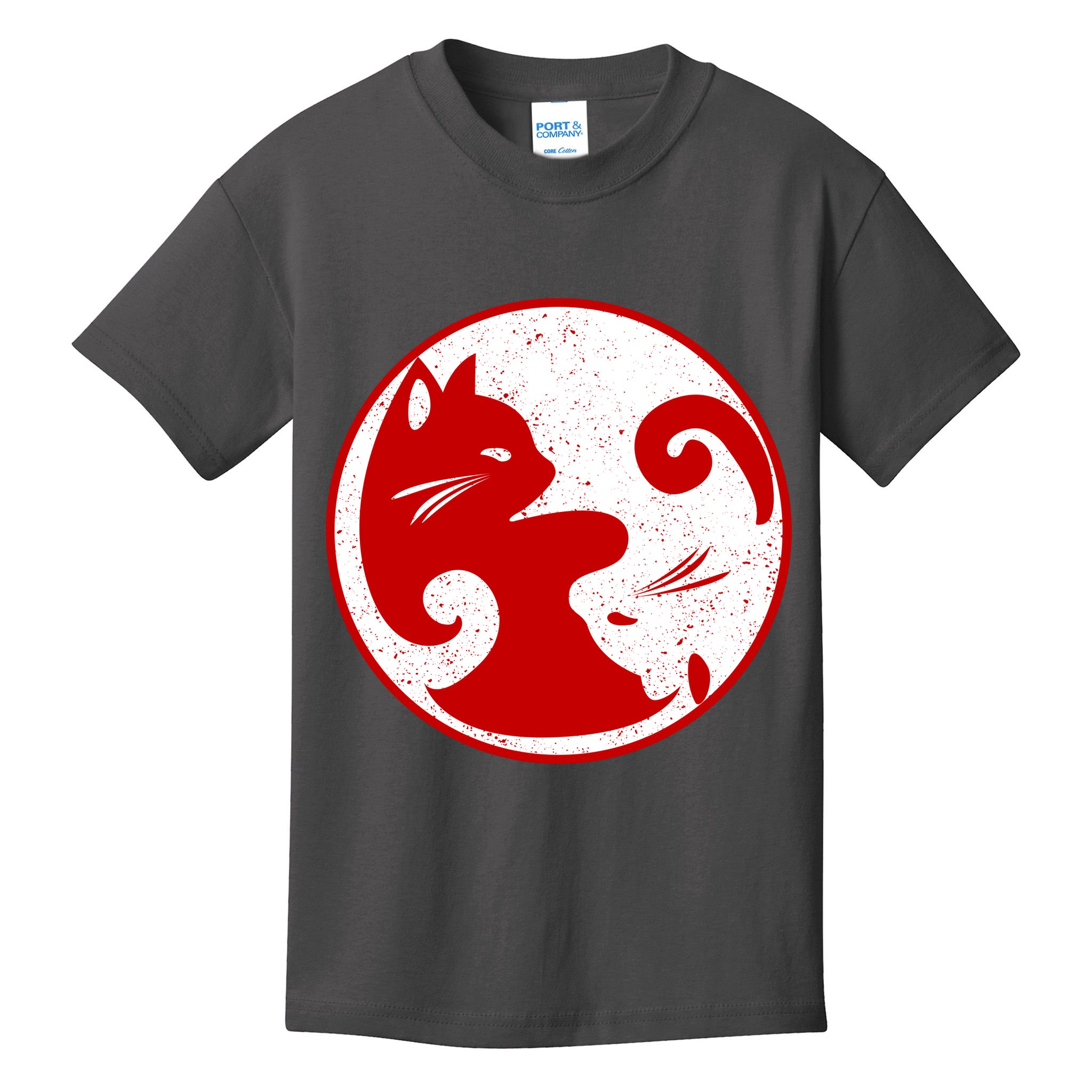 Yin Yang Cat Kids T-Shirt