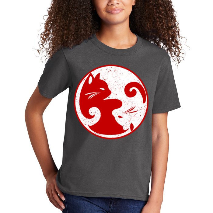 Yin Yang Cat Kids T-Shirt
