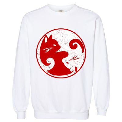 Yin Yang Cat Garment-Dyed Sweatshirt