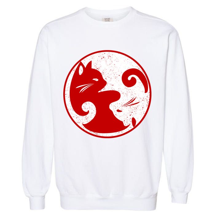 Yin Yang Cat Garment-Dyed Sweatshirt