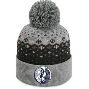 Yin Yang Cat Logo The Baniff Cuffed Pom Beanie