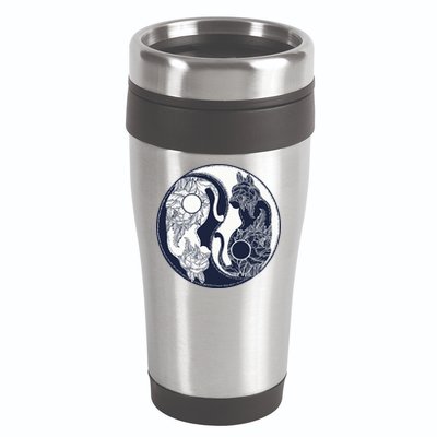 Yin Yang Cat Logo 16oz Travel Tumbler