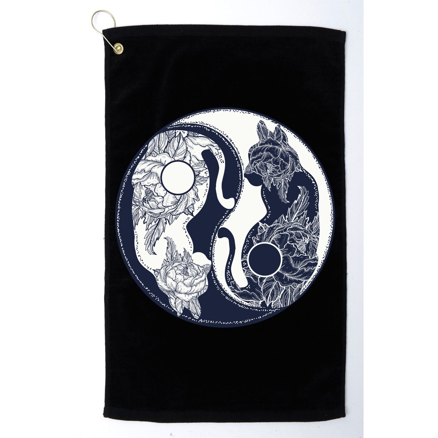 Yin Yang Cat Logo Golf Towel