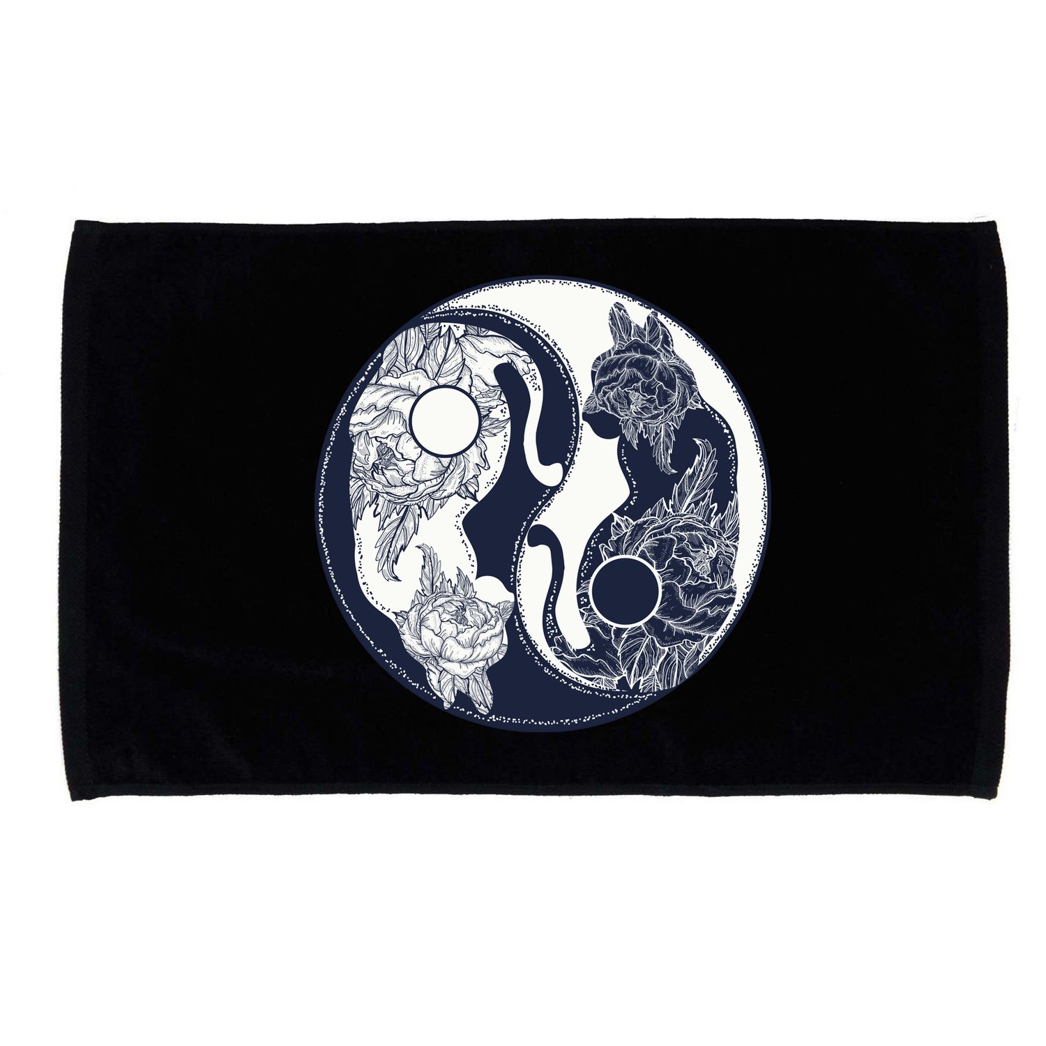 Yin Yang Cat Logo Microfiber Hand Towel