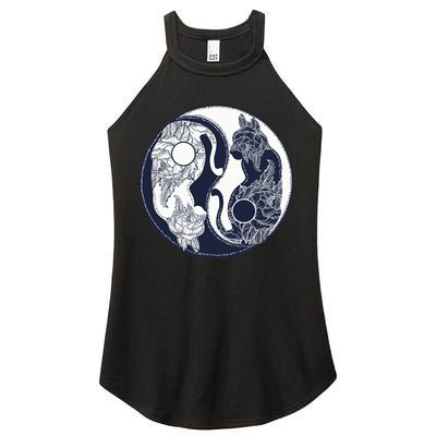 Yin Yang Cat Logo Women's Perfect Tri Rocker Tank