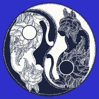 Yin Yang Cat Logo Magnet