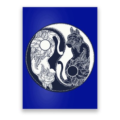 Yin Yang Cat Logo Poster
